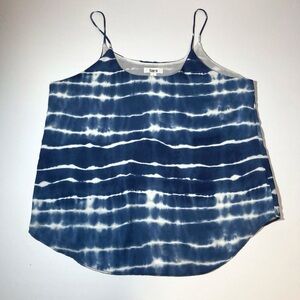 Bar III Navy and White Tie-Dye Tank